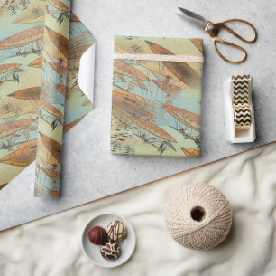 Steampunk-stijlvliegers in vluchtpatronen Cadeaupapier