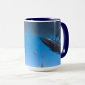 Steampunk Stoomschip Luchtship SciFi Mok (Voorkant rechts)