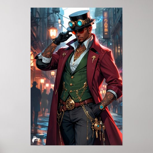 Steampunk Strategist - Confidence and Charm Poster (Voorkant)