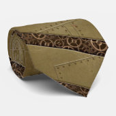 Steampunk-Stropdas - Rivetten en tandwielen Stropdas (Opgerold)