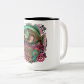 Steampunk Style Fish Coffee Cup Tweekleurige Koffiemok (Voorkant rechts)