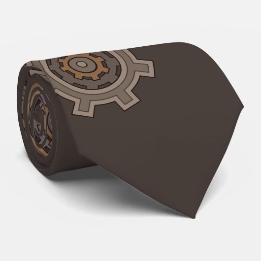 Steampunk Style Industrial Gears Stropdas (Opgerold)