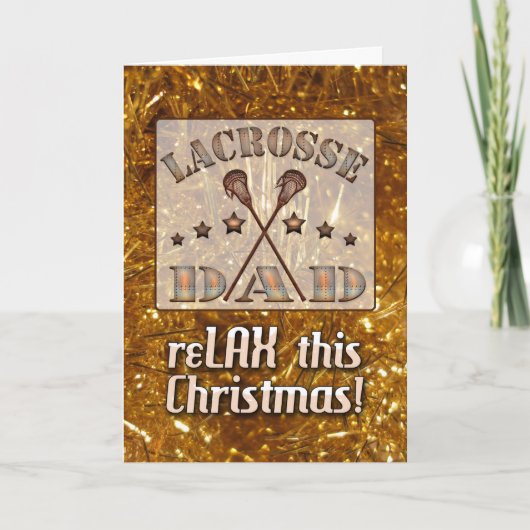 Steampunk Style Lacrosse Pap Kerstmis Kaart (Voorkant)