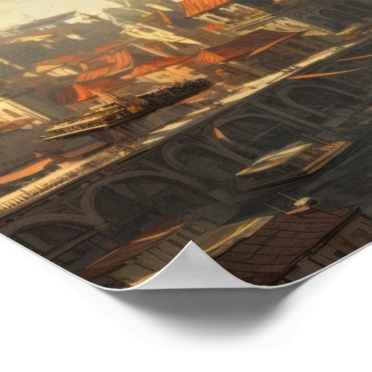 Steampunk Style: Luchtschepen en Zeppelins Poster (Hoek)