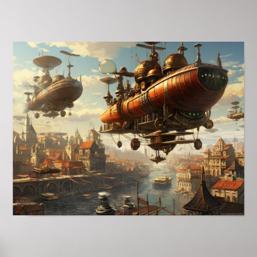 Steampunk Style: Luchtschepen en Zeppelins Poster (Voorkant)