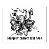  Steampunk Style Octopus met Jouw tekst Rubberstempel (Afrduk)