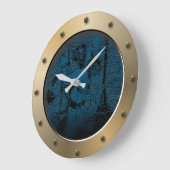 Steampunk Submarine Porthole SCUBA Diver Grote Klok (Hoek)