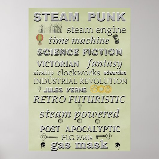 Steampunk Subway Art Poster (Voorkant)