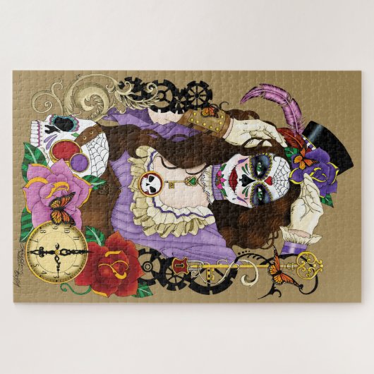 Steampunk Sugar Skull Legpuzzel (Horizontaal)
