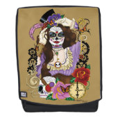 Steampunk Sugar Skull Rugtassen (Voorkant)