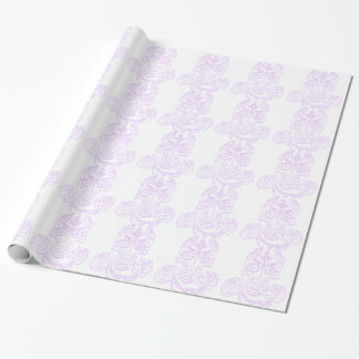 Steampunk Sugar Skull-Violet Overzicht Cadeaupapier