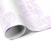 Steampunk Sugar Skull-Violet Overzicht Cadeaupapier (Rol Hoek)