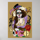 Steampunk Suiker Schedel Poster (Voorkant)