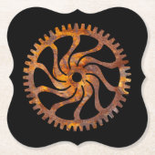 Steampunk Super Colorful Rusty Gear IV Kartonnen Onderzetters (Voorkant)