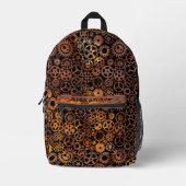 Steampunk Super Colorful Rusty Gears Aangepaste na Bedrukte Rugzak (Voorkant)