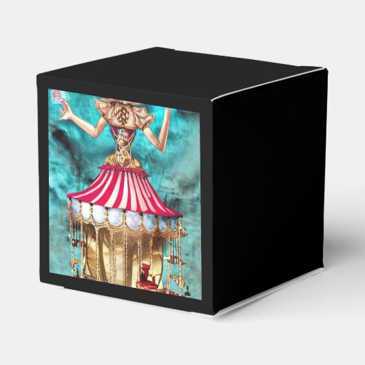 Steampunk Surreal Circus Big Top Bedankdoosjes (Achterkant)