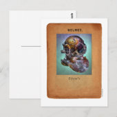 Steampunk Surrealisme - Duikershelm Briefkaart (Voorkant / Achterkant)