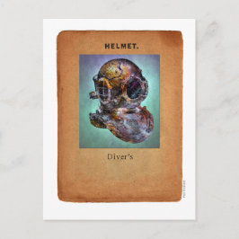 Steampunk Surrealisme - Duikershelm Briefkaart