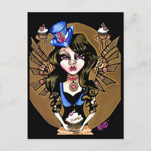 Steampunk Sweetie Briefkaart (Voorkant)