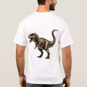 Steampunk T-Rex Mech – Brass Dino Beast T-shirt (Achterkant)