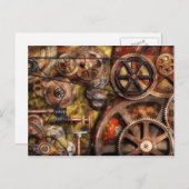 Steampunk - tandwielen - Binnenwerken Briefkaart (Voorkant / Achterkant)