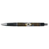 Steampunk tandwielen en blauwe vlinders pen (Voorkant)