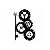 Steampunk-tandwielen en -sleutels rubberstempel (Afrduk)
