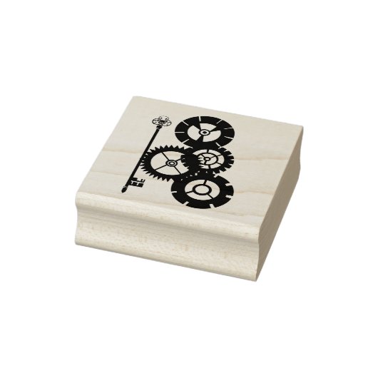 Steampunk-tandwielen en -sleutels rubberstempel (Stempel)