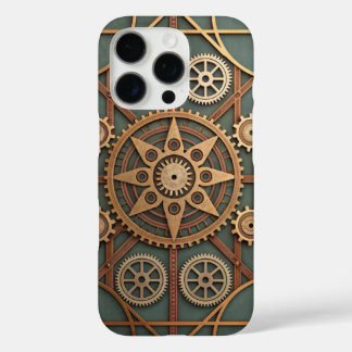 Steampunk tandwielen en tandwielen vormen een geom iPhone 16 pro hoesje