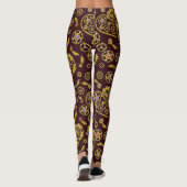 Steampunk Tandwielen Hart Leggings (Achterkant)