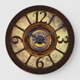 Steampunk-tandwielen - koper - ronde wandklok