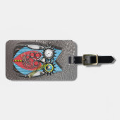 Steampunk tandwielen Mechanische boomkor Bagagelabel (Voorkant horizontaal)