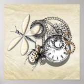 Steampunk tandwielen Mechanische sneden Poster (Voorkant)