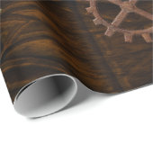 Steampunk-tandwielen op een visueel ontwerp met ki cadeaupapier (Rol Hoek)