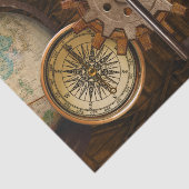 Steampunk-tandwielen op een visueel ontwerp met ki tissuepapier (Detail)