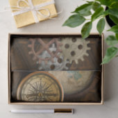 Steampunk-tandwielen op een visueel ontwerp met ki tissuepapier (Geschenk)