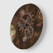 Steampunk-tandwielen, Wereldbol, kompaswerk Grote Klok (Hoek)