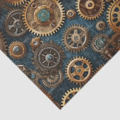 Steampunk tandwielpatroon tissuepapier (Detail)