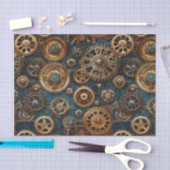 Steampunk tandwielpatroon tissuepapier (Craft)