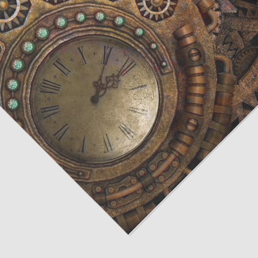 Steampunk tandwieltijdmachine tissuepapier (Detail)