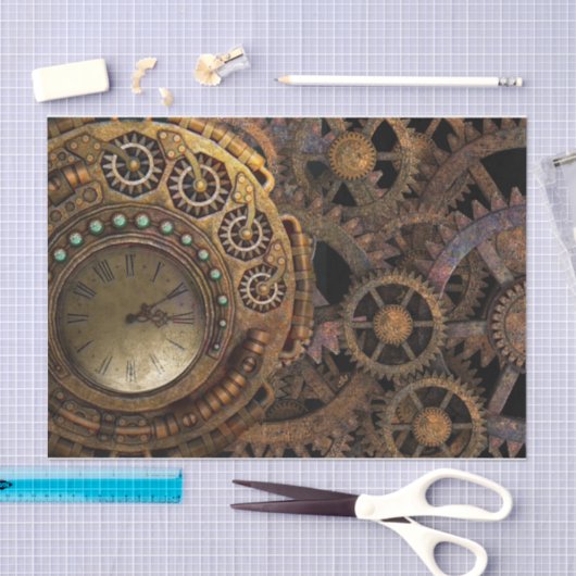 Steampunk tandwieltijdmachine tissuepapier (Craft)