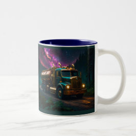 Steampunk Tanker Truck Tweekleurige Koffiemok