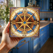 Steampunk Tarot Star Pattern#1 ID1081 Tegeltje