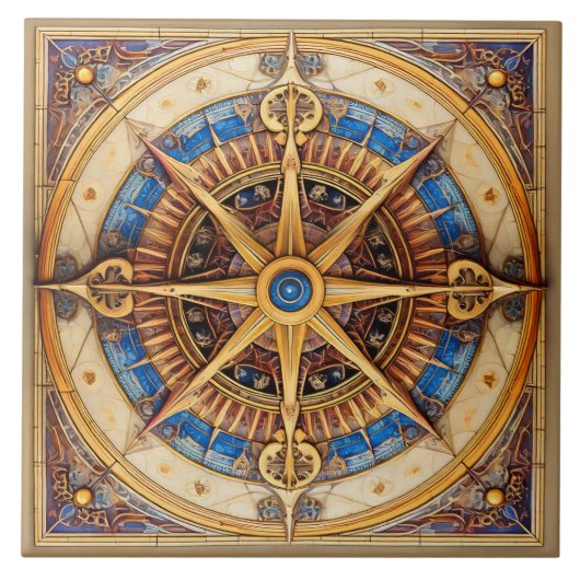 Steampunk Tarot Star Pattern#1 ID1081 Tegeltje (Voorkant)