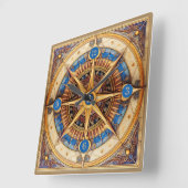 Steampunk Tarot Star Pattern#1 ID1081 Vierkante Klok (Hoek)