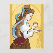 Steampunk Tea Time Briefkaart (Voorkant)
