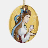 Steampunk Tea Time Keramisch Ornament (Rechts)