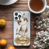 Steampunk Tech Cat Music Lover Custom Name Case-Ma Case-Mate iPhone Case