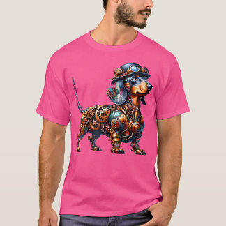 Steampunk teckel liefhebber Fantasy Art T-shirt