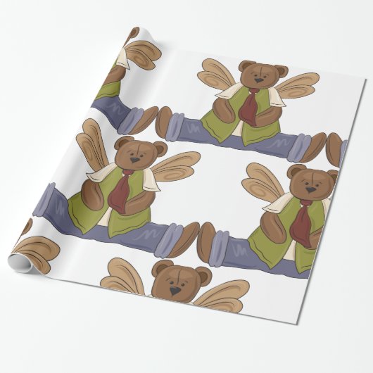 Steampunk Teddy Bear met Fairy Wings Cadeaupapier (Uitgerold)